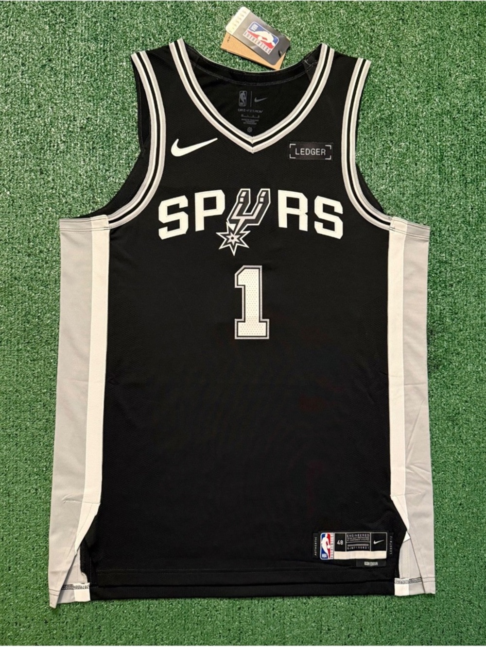Authentic Victor Wembanyama San Antonio Spurs Black Icon Nike Adv Jersey Size 48